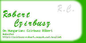 robert czirbusz business card
