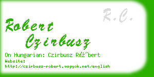 robert czirbusz business card